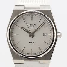 Tissot PRX Quartz Watch Men 40mm White Dial Wristwatch Timepiece Swiss Made