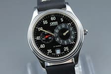 Vintage ORIS Regulator Classic 7473 Small Second Automatic Date Black 35mm Men's