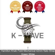 Hamilton Khaki Field Mechanical 42mm Nato Strap Green White Express