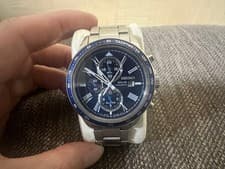 SEIKO ANA Model V172-0AY0 SZTR010 Flightmaster Solar Watch No Box Working