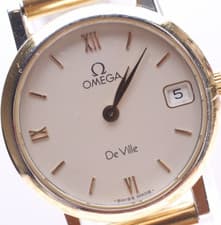 [EXC+5] OMEGA De Ville 396.2432 Cal.1532 25mm White Dial Quartz Women's Watch