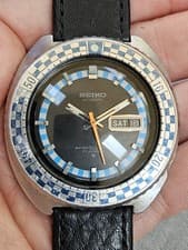 Seiko Rally Diver 6106-8227 Vintage 1971 Dive Daini Seikosha Checkered Flag
