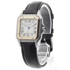 CARTIER PANTHERE MM W250285A 27mm SS/YG Beige Dial Quartz Date #C457