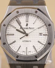 Audemars Piguet Royal Oak Selfwinding White 15400ST.OO.1220ST.02 Complete 2014