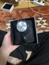 Seiko Presage Automatic Watch Silver Leather Tested From Japan