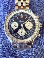 Sinn 903 Automatic Chronograph Stainless Steel Black Dial Box Papers