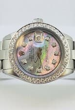 Rolex Ladies  Datejust  Stainless Steel Diamonds