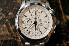 TAG Heuer Link Automatic Chronograph Watch White Dial 200M Stainless