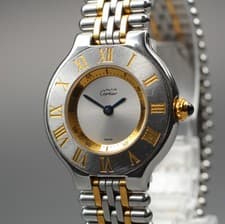 Cartier Must de 21 1340 28mm Gold Silver Quartz Women's Vintage Watch #o-0795