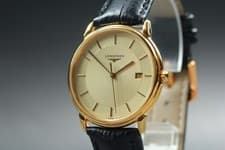 [Near MINT] Longines Grand Classic L4.677.2 34mm Gold Dial Date Qz Men's Watch