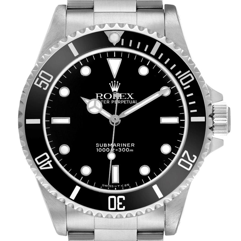 Rolex Submariner No Date 2 Liner Steel Mens Watch 14060