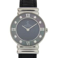 Charriol 028SBD1.361.574 SS Leather Navy Quartz Watch 1432 Used CHARRIOL from J