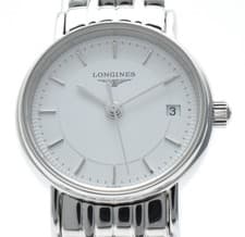[ Near MINT ] LONGINES L4.220.4 Silver White Dial Date Quartz Ladies Watch JAPAN
