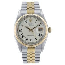 Rolex Datejust “Buckley” Dial Gold & Steel Silver Dial 36mm Automatic 1601