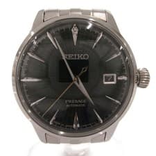 Seiko PRESAGE Watch Automatic Analog Transparent Case Date Silver Color Green Di