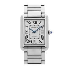 Cartier Tank Must Steel Auto 41x31mm Silver Dial Bracelet Watch WSTA0053