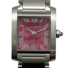 Cartier Tank Française SM 2006 Christmas Collection W51030Q3 Raspberry Pink