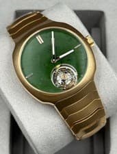 H. Moser & Cie. Streamliner Tourbillon Wyoming Jade 6804-0406 40mm Rose Gold