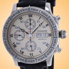 Longines Lindbergh Hour Angle Automatic Chronograph Stainless Steel Men's Watch