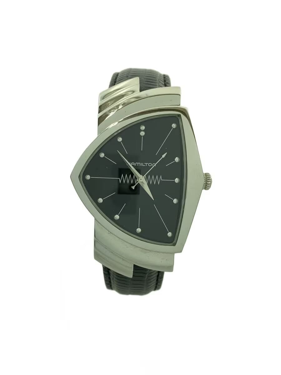 HAMILTON Quartz Watch Analog Leather BLK BLK H244112