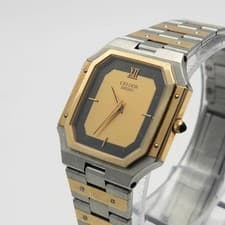 CREDOR 14K Bezel 18K Midole Watch Model 8420-5360 Luxury Dress Watch