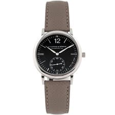 A. Lange & Sohne Saxonia Langematik Sax-O-Mat White Gold Black Dial 37mm 301.027