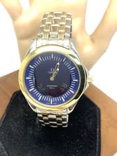 Omega Seamaster Men's Watch 2321.80 Swiss Quartz Blue Dial 18k Gold Steel 39mm