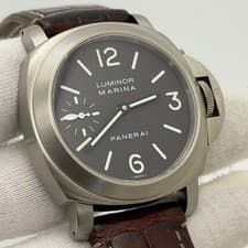 Panerai Luminor Marina PAM00118 PAM 118 44mm Tobacco Dial Titanium Leather