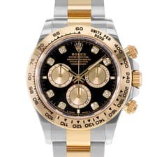 Rolex Daytona 126503 Cosmograph Black Dial Diamond 18K Yellow Gold Box Papers