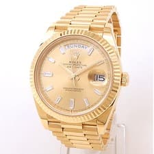 Rolex Day-Date 18k Yellow Gold President Diamonds Champagne Men's Watch 228238