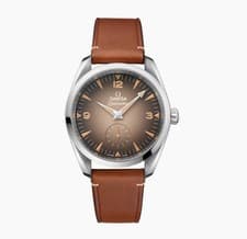 Omega Seamaster Railmaster Chrono Brown Leather 150M Watch 235.12.38.20.13.001