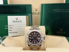Rolex Yacht Master 116622 40mm Rhodium Dial Platinum Bezel Steel Box Papers