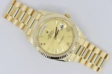 Rolex Day-Date 40 228238 Champagne Roman Dial President 18K Box & Papers