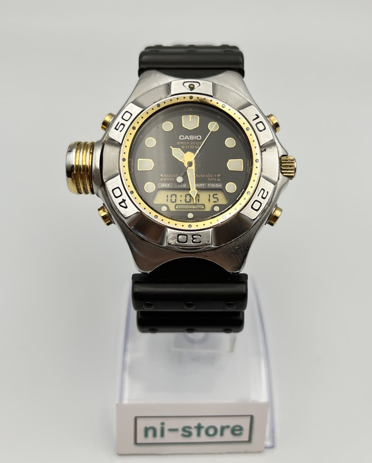 CASIO Divers ADP-800 Vintage Digital Quartz Watch Depth Log Memory JP - Rank C