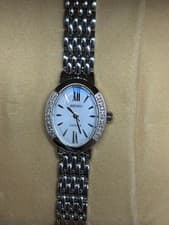 SEIKO EXCELINE Diamond Bezel Watch SWCQ047 Silver Stainless Steel