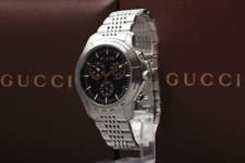 [EXC+5 in BOX] Gucci G-Timeless YA126257 126.2 Men's Black Watch from JAPAN