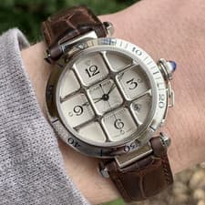 Cartier Pasha Grid Ref. W3104055 38mm Automatic Stainless Steel Wristwatch