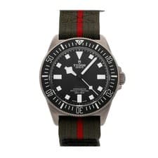 Tudor Pelagos FXD Titanium Auto 42mm Ceramic Bezel Fabric Strap Watch 25717N