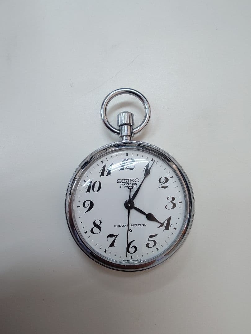 Seiko 21-Jewel Mechanical Pocket Watch Used Tested From Japan