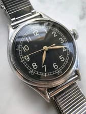 Vintage Bulova A11 Pilot 10AKCSH Hack 16 Jewel Military Mens Watch Fresh Service