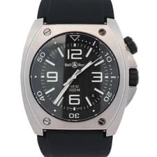 Bell & Ross Carbon Fiber Stainless Steel 44mm Carbon Fiber Dial Ref# BR 02-92