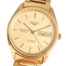 Longines Admiral L7 634 2 Day Date Automatic Mens Watch Gold Tone 2020