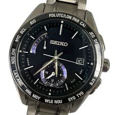 Seiko 8B54-0BF0 Brights Chronograph Solar Radio Men's Watch Used From Japan