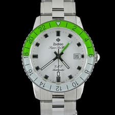 Zodiac Super Sea Wolf GMT ZO9411 Limited Edition Neon 40mm Auto Men's Watch +B&P