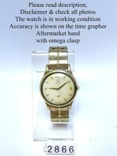 1955 Omega Automatic 17 Jewels Watch Cal. 490 In Good Working Condition