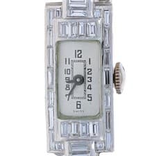 Longines Diamond Vintage Ladies Wristwatch - Platinum 6.50ctw 1 Yr Warranty