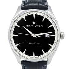 Hamilton Jazzmaster H324510 Black Dial Quartz Men's Watch Used Working #15