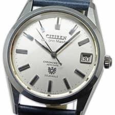 Citizen Chronomaster Ref 4-540247 Y Vintage Auto Data 36mm Stainless Steel Used