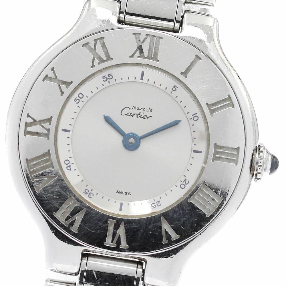CARTIER W10109T2 Must 21 Vantian Quartz Ladies with warranty_936194 Authentic