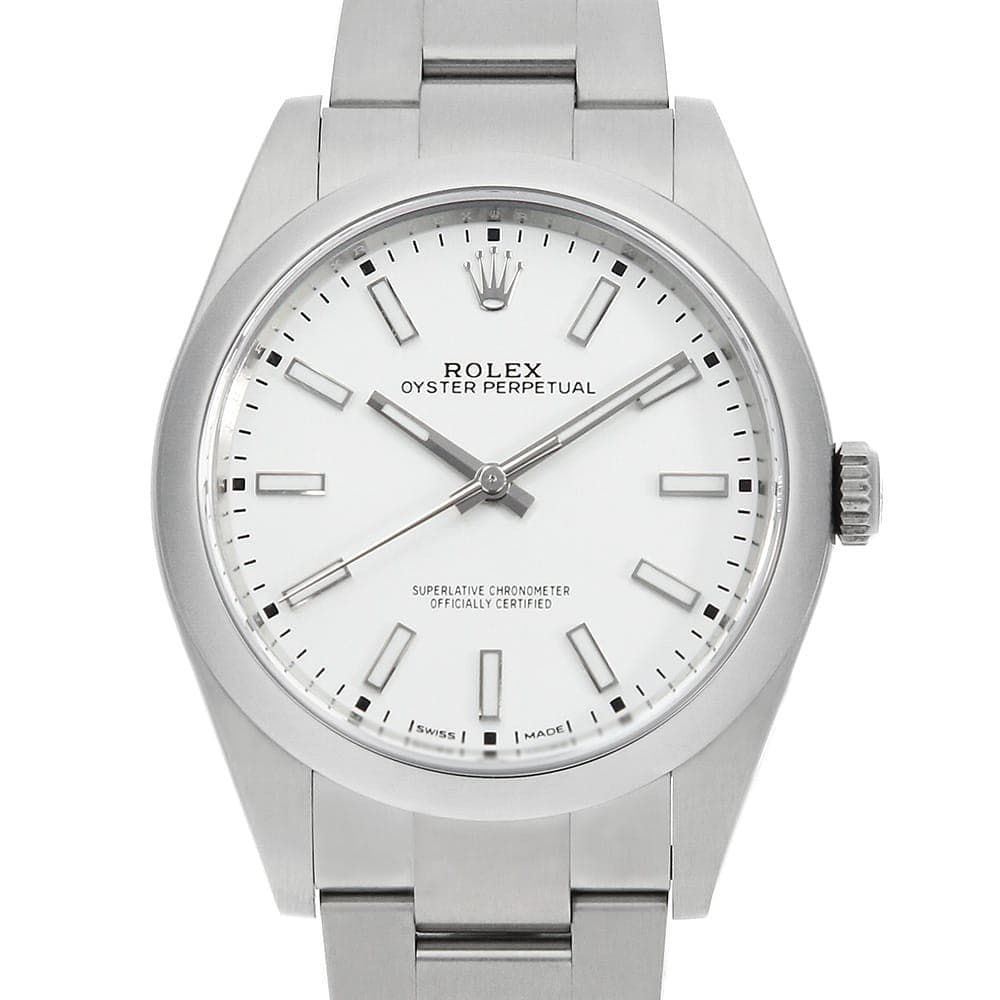 ROLEX Oyster Perpetual 39 114300 white bar Random Number second hand mens